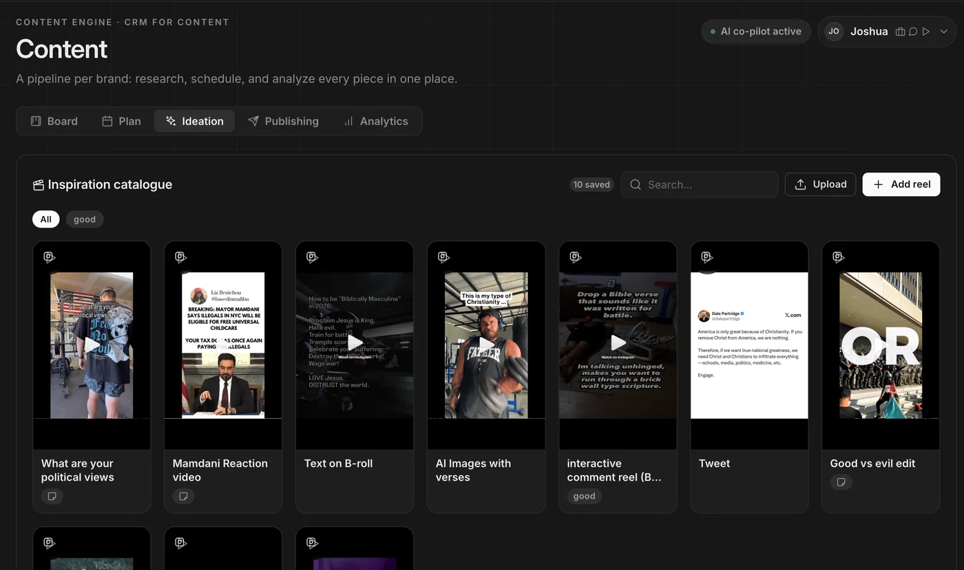 Nova OS content calendar